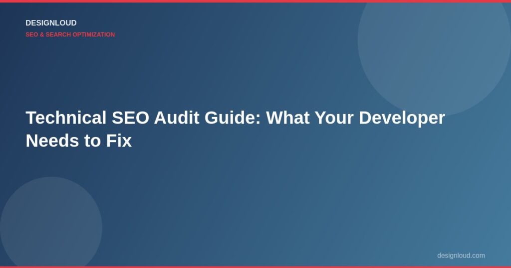 Technical SEO Audit Guide: What Your Developer Needs to Fix
